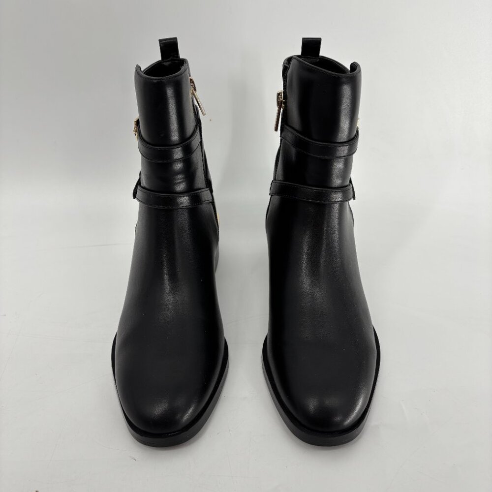 Calvin Klein Womens Jasen Buckle Strap Block Heel Ankle Booties Black Sz 7M NWB - Picture 2 of 9